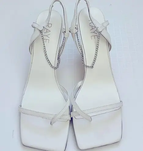 Raye Margaret Heel in White. Size 8