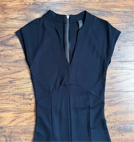 Y.A.S. • Cisley V Neck A Line Dress black cap sleeve lbd fit & flare ASOS