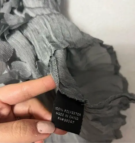 Vintage piano pleated heart shape shirt Gray Size L