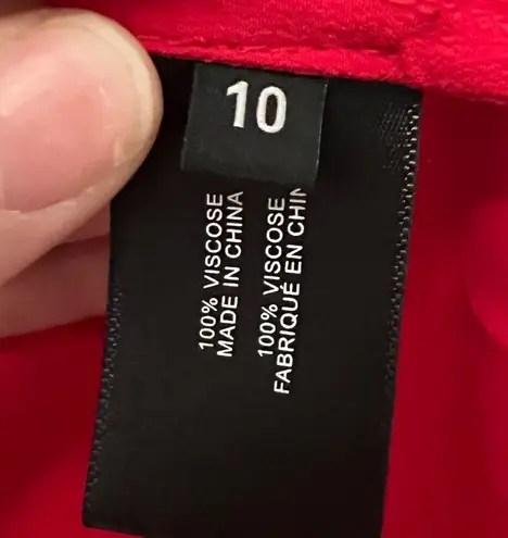 Proenza Schouler Red Puff Sleeve Tie Top