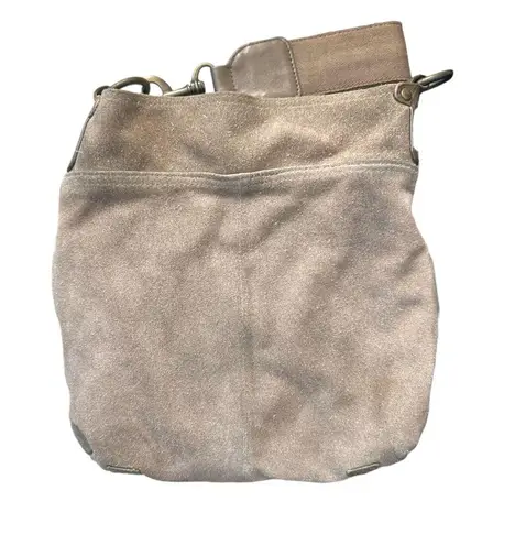 Mi Mo Vintage Raw Leather Buckle Western Crossbody Bag Brown