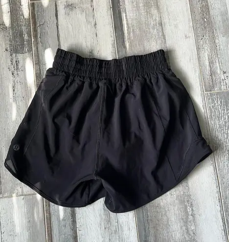 Lululemon Black Hotty Hot Shorts 4”