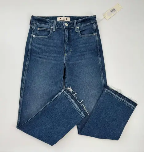 AMO Women's Bella Crop Jeans In Crush Size 28 NWT Blue