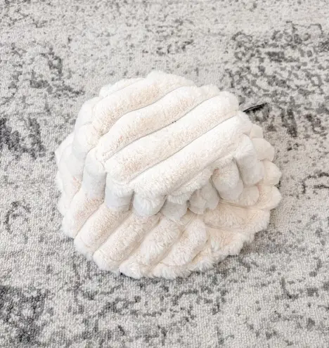 NEW Anthropologie San Diego Faux Fur Bucket Hat White