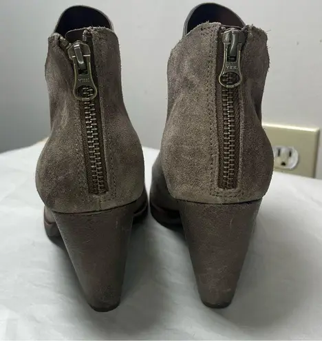 Kork-Ease Castaneda “Castle Suede” Brown Gray Leather Bootie Sz 8