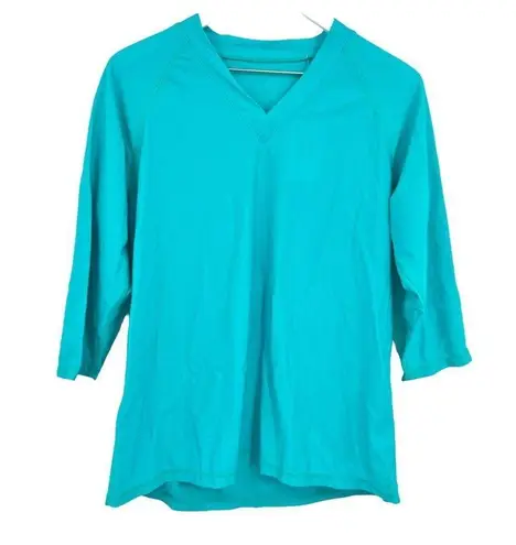 UV Skinz V Neck Sun Swim Shirt Teal Size XL