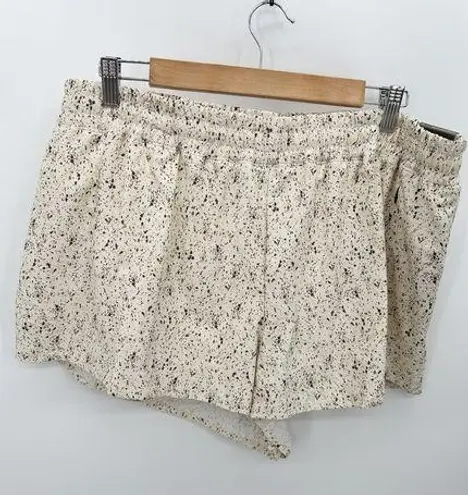 infinity Calia Shorts Women XL NWT Cream Freckle Dot Unbleached Mid Rise  Run