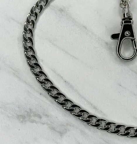 Silver Tone Flat Chain Link Purse Handbag Replacement Strap 48" ✨