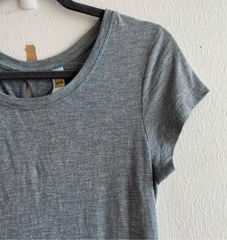 Lole Löle Dress Grey Twist Back Short Sleeves Athletic Dress Sz L GUC