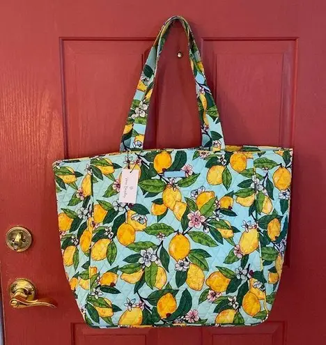 Vera Bradley  Lemon Grove Large Glenna Tote Bag NWT