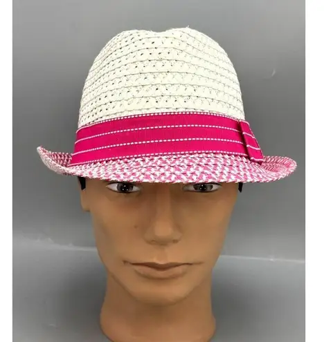 Jacobson Hat Company Havana Fedora Panama White Pink Wide Brim Outdoor 22"
