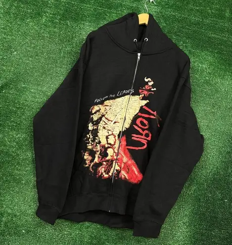 Korn Follow The Leader Nu Metal Band Zip-Up Hoodie Size Extra Large