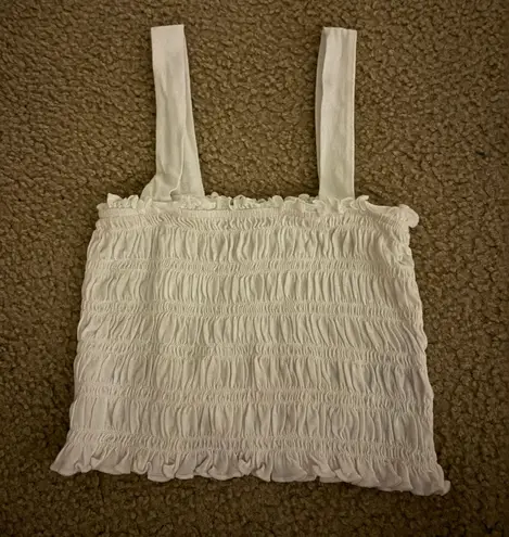 American Eagle White beachy Tank Top