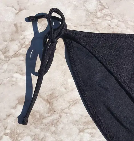 Topshop Black High Rise Classic Side Tie  Bikini Bottoms