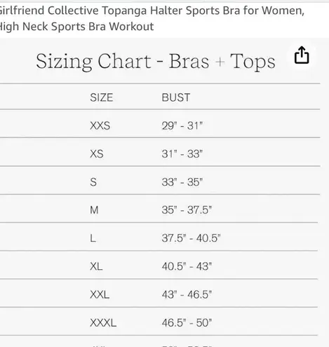 Girlfriend Collective NWT  Topanga Halter Sports Bra High Neck Sports bra XXL