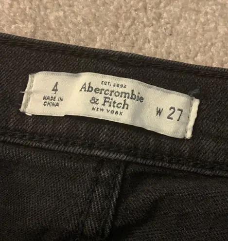 Abercrombie & Fitch High Waisted Black Jean Shorts