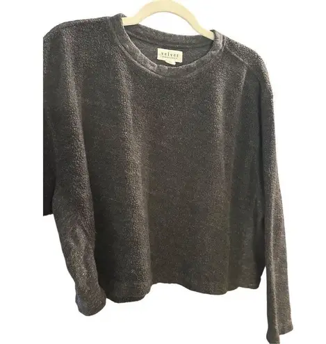 Velvet By Graham & Spencer Arissa Pullover Sz XS Charcoal Gray minimalist tradit