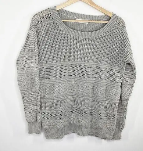 Diesel Grey Crew Neck Knit Long Sleeve Pullover Sweater Women's Size Medium M