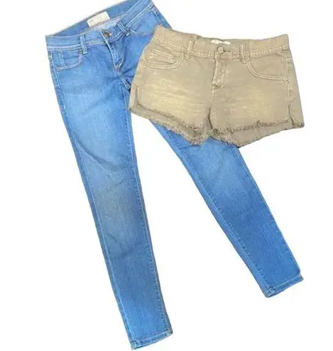Free People Set of  2 Pairs of Denim Jeans & Denim Shorts - size 24 - Image 1