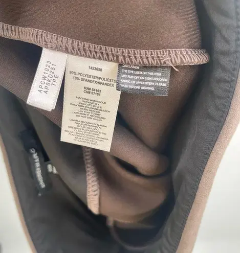 Andrew Marc Faux Suede Leggings Size Small Taupe Spandex Vegan Stretch Casual