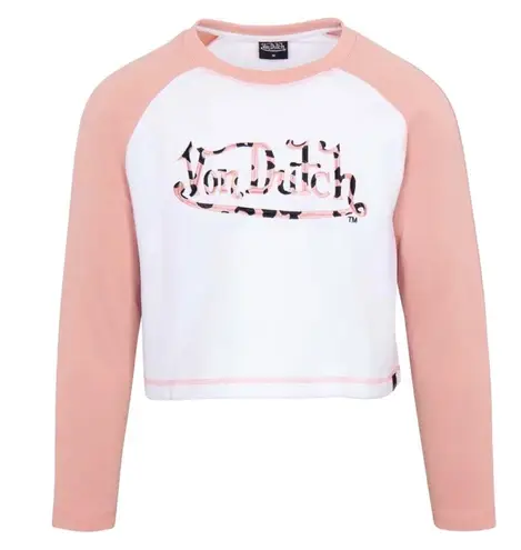 Von Dutch NWT Rose Pink Cheetah Crop Top