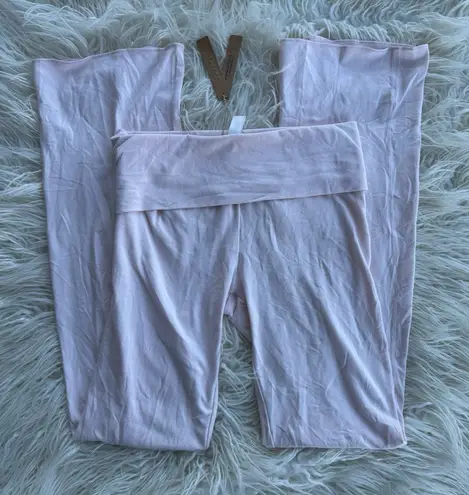 SKIMS Cotton Jersey Foldover Pant Barely Pink Size Small