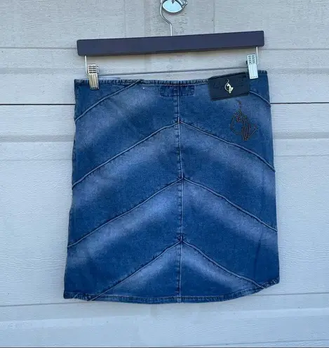 Baby Phat VTG Y2K  Women’s Skirt Denim Jean Patch Chevron 90s 7