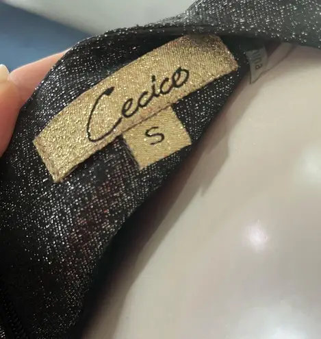 Cecico - Fit and Flare silver jeweled dress