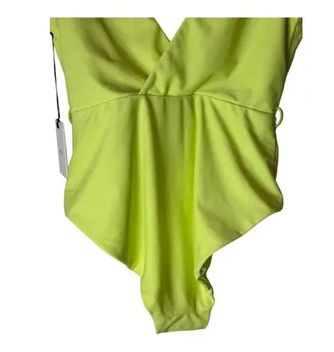 ONIA Bathing Suit Women Small Yellow Citron Neon Michelle One Piece Swimsuit NWT