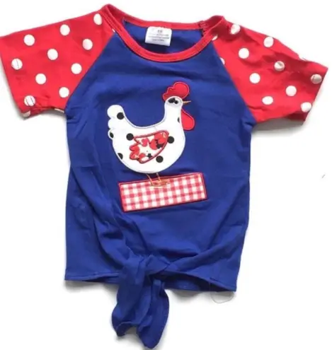 Women’s Chicken 🐓 Tie Shirt XS Red