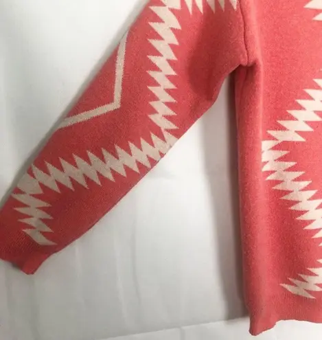 Aztec Bohemian Western Southwestern Festival Cowgirl Tribal Womens Sweater Sz M Orange Size M