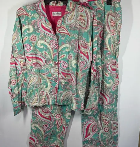 P.J. Salvage B16 two piece cotton pant pajama set size small