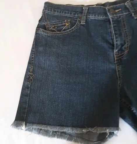 ZENA Vintage Decorative Cut Off Jeans Shorts