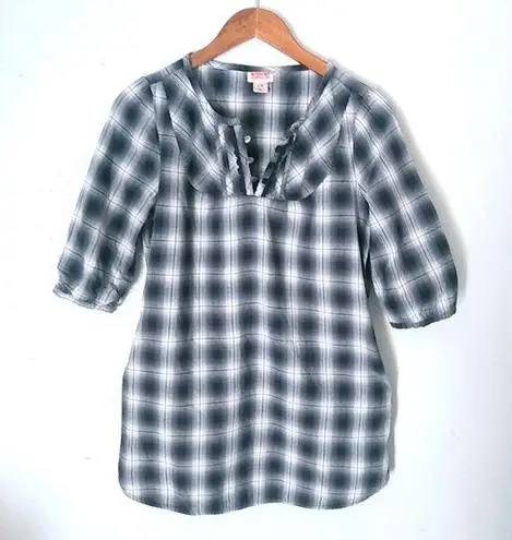 Mossimo M Light Flannel Boyfriend Mini Dress Black Size M