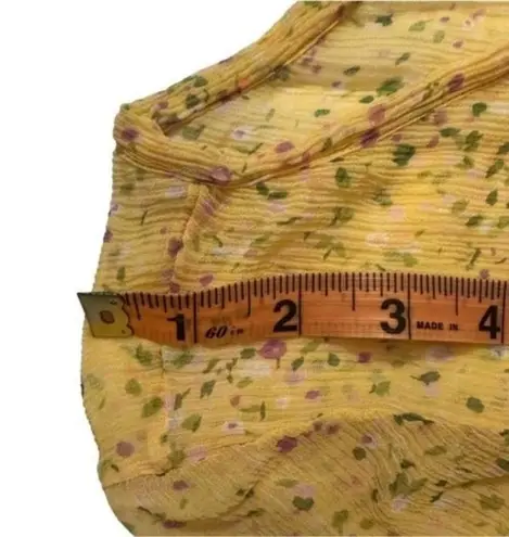 Victoria's Secret Vintage Victoria’s Secret Yellow Floral Mesh Sheer Bathing Suit Coverup PJs