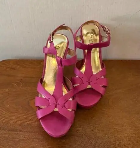 Thalia Sodi Thalia Women’s Raquell Pink Stiletto High Heel 4.5" Sandal Size 7 / 38 Sku 2875