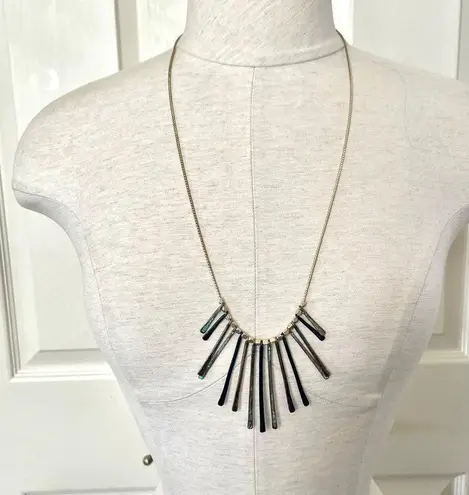 Multicolor gold tone " stick" Necklace