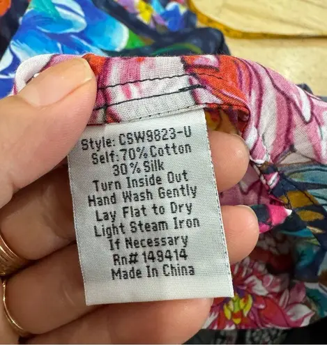 Johnny Was cover up dress in cotton and silk NWT