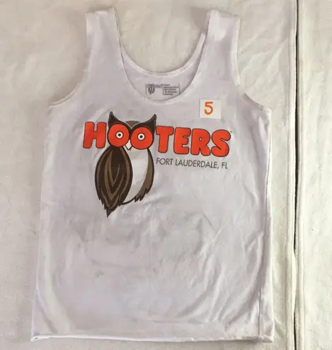 Hooters Bin 37 #5 Girl Worn uniform tank from Fort Lauderdale Florida Small