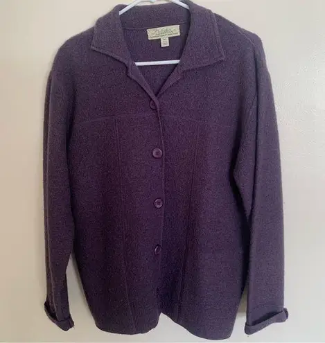 Cabela's Cabela’s Women’s Wool Shirt Sweater Coat Jacket Purple Medium