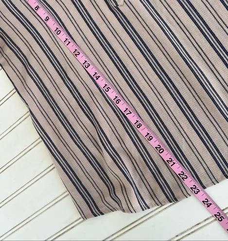 Striped Puff sleeves dressy top Size Small by MINE Pink