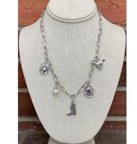 Running Horse Western Charm Necklace