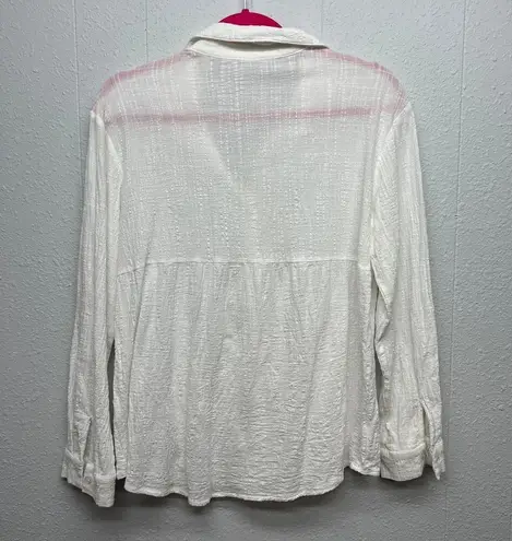 Womens Beach Coastal Vacation Capsule Classic Timeless Workwear Top Size Medium