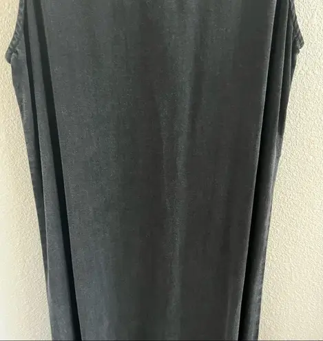 Cut Loose Black Fade Maxi Tank Dress Boho Lagenlook layering Casual Minimalist S