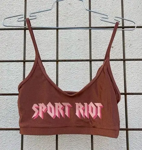 Beach Riot  Sport Riot Brown Pink Sports Bra Small Athletic Streetwear