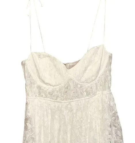 For Love & Lemons Lorena Maxi Gown Dress White Size L