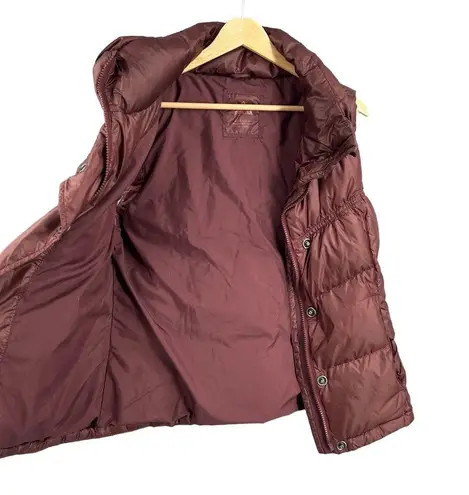 prAna Vest Red Down Puffer Zip Front High Collar Sleeveless Womens Small