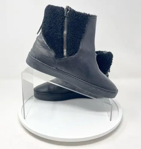 Rag and Bone RAG & BONES Boots Women Size 36 / US 5 Shearling Flat Farling Black Zipper Ankle - Image 4