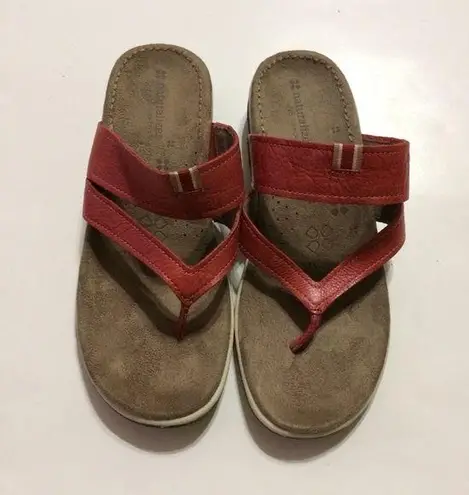 Naturalizer Vonnie Red Pepper Leather Sandals