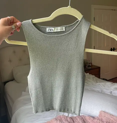 ZARA Silver Tank